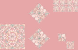 Takoy Panel babazsákra vízálló poliészter 150x105 spanyol mozaik rózsaszín