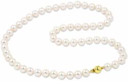 White & Black Sósvízi tenyésztett gyöngysor gyémánt zárral - akoya 6, 5-7mm - 45cm - A+ (GY1149)