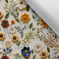 Takoy Vízálló poliészter TD/NS hímzés utánzat világos virágok 6