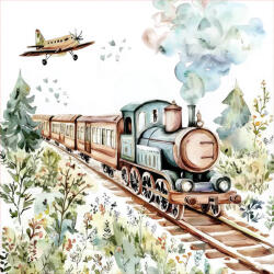 Takoy Panel vízálló poliészterből 50x50 vonattal utazom