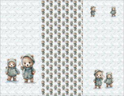 Takoy Panel babazsákra vízálló poliészterből 155x120 Momo a téli mackó