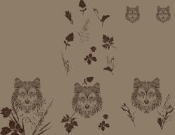 Takoy Panel babazsákra vízálló poliészter 155x120 farkas