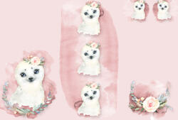 Takoy Panel babazsákra vízálló poliészter 150x105 rózsaszín fóka