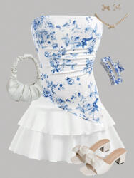 Shein Fehér Kétrészes Virág Szett (9L)