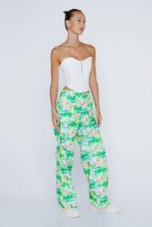 Nasty Gal Zöld Egyenes Nadrág Mintás (38) (471052)