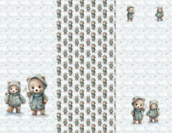 Takoy Panel babazsákra vízálló poliészter 155x120 Momo a téli mackó