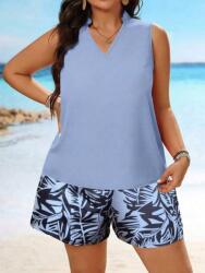 Shein Kék Rövidnadrág Szett Blúz (4XL)