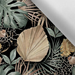 Takoy Vízálló poliészter TD/NS mintás - arany-zöld levelek fekete