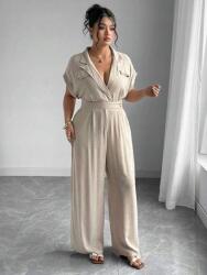 Shein Bézs Rövid Ujjú Overál (3XL)
