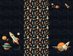 Takoy Panel babazsákra vízálló poliészter 155x120 rakéták és űr