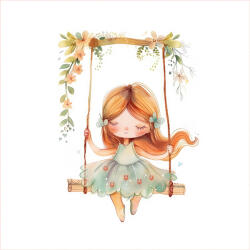 Takoy Panel vízálló poliészterből 49x49 tündér a hintán