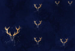 Takoy Panel babazsákra vízálló poliészter 150x105 csillagkép arany szarvas kéken