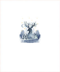 Takoy Panel vízálló poliészterből 50x60 téli szarvas fehér