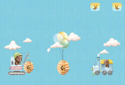 Takoy Panel babazsákra vízálló poliészter 150x105 My little boy - medve kék