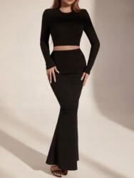 Shein Fekete Bordázott Szett (XL)