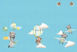 Takoy Panel babazsákra vízálló poliészter 150x105 My little boy - farkas kék