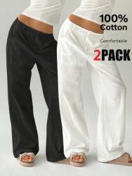 Shein Egyenes Pamut Nadrág 2PACK (3XL)