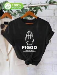 Shein Fekete Nyomott Mintás Póló (L) - allegro - 2 450 Ft