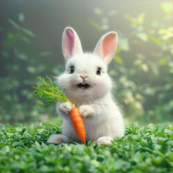 Takoy Panel vízálló poliészterből 49x50 nyuszi sárgarépával