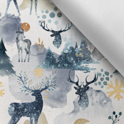 Takoy Vízálló poliészter TD/NS mintás téli szarvas fehér