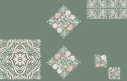 Takoy Panel babazsákra vízálló poliészter 150x105 spanyol mozaik zöld