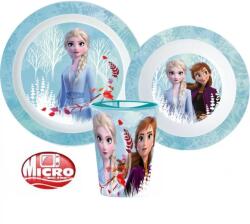  Disney Jégvarázs Blue Forest étkészlet, micro műanyag szett, pohárral 260 ml (JVL11131) - oliviashop