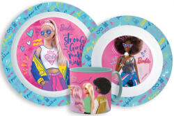  Barbie étkészlet, micro műanyag szett bögrével 265 ml (JVL33363)
