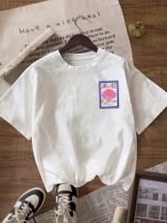 Shein Fehér Nyomott Mintás Póló (XL) - allegro - 2 755 Ft