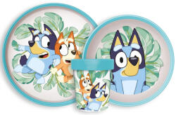  Bluey Leaves csúszásmentes étkészlet, micro műanyag szett (JVL66683) - oliviashop