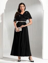 Shein Fekete Fodros Flitteres Ruha (L)