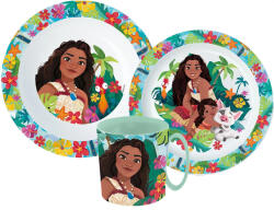  Disney Vaiana Lagoon étkészlet, micro műanyag szett bögrével 350 ml (JVL22265) - oliviashop