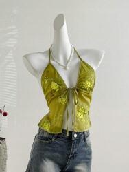 Shein Zöld Kötős Paillettes Top (XL)