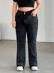 Shein Fekete Magas Derekú Farmernadrág (48)