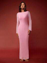 Shein Rózsaszín Maxi Ruha Nyitott Háttal (XL)