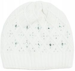 Szaleo Shiny Winter elegáns női sapka téli, gyapjú fehér (cz15338-1)