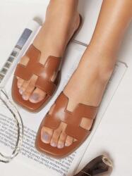 Shein Barna Flip-flop Papucs Szögletes Orral (39) (603783)