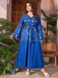 Shein Kék Ruha Nyomtatott Csíkkal (2XL)