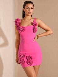 Shein Rózsaszín Testhezálló Miniruha (xs)