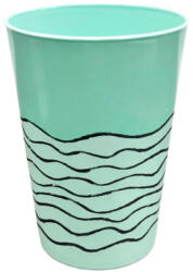  Pohár Műanyag Mintás 400ml - Pasztel Zöld