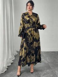 Shein kétszínű, fodros midi Ruha (3XL)