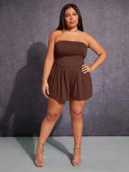 Shein Barna Nyitott Vállú Overál (2XL)