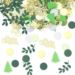 CE Dekoratív karácsonyi konfetti Merry Christmas felirattal karikák 200 db