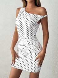 Shein Fehér Mini Ruha Pöttyös (L)