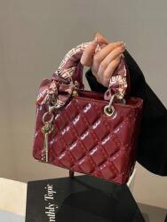 Shein Bordó Steppelt Kézitáska