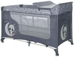 Lorelli Moonlight 2 multifunkciós utazóágy - Cool Grey Pandas - aprotalpak