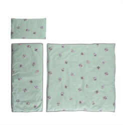 Lorelli 3 részes nyári ágynemű garnitúra babakocsiba - Friends Green - aprotalpak