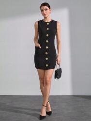 Shein Fekete Ruha Mini Gombokkal (xs)