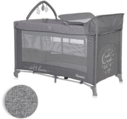 Lorelli Noemi 2 Plus multifunkciós utazóágy - Cool Grey Star - aprotalpak