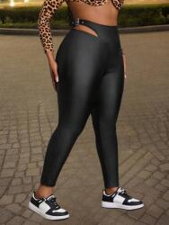 Shein Fekete Viaszolt Leggings (4XL)