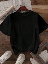 Shein Fekete Feliratos Póló (XL)